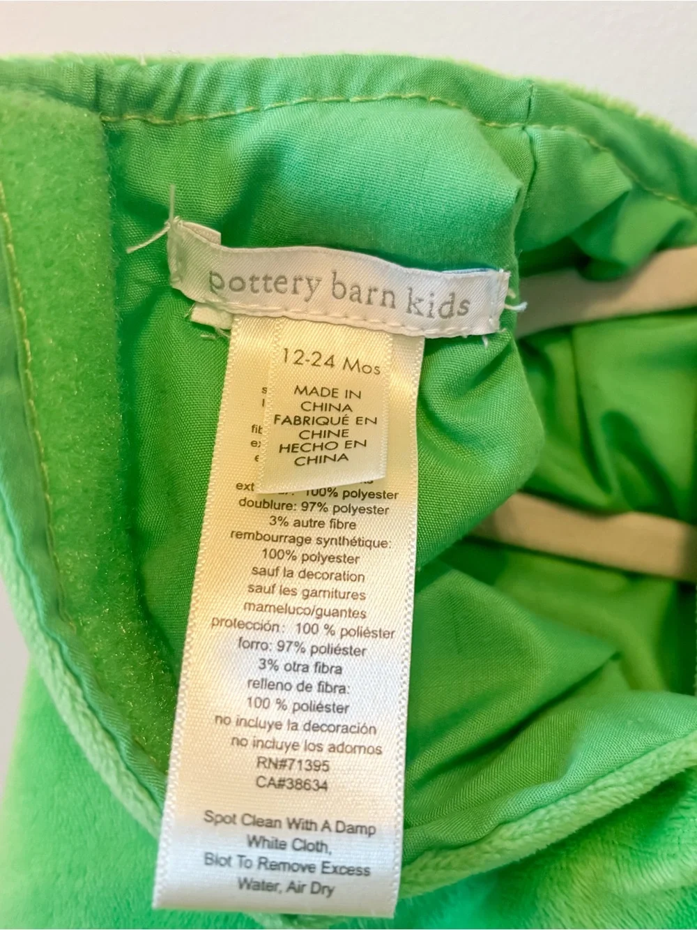 Pottery Barn Kids: Disney/Pixar Monsters Inc. Mike Baby Costume (12-24m)